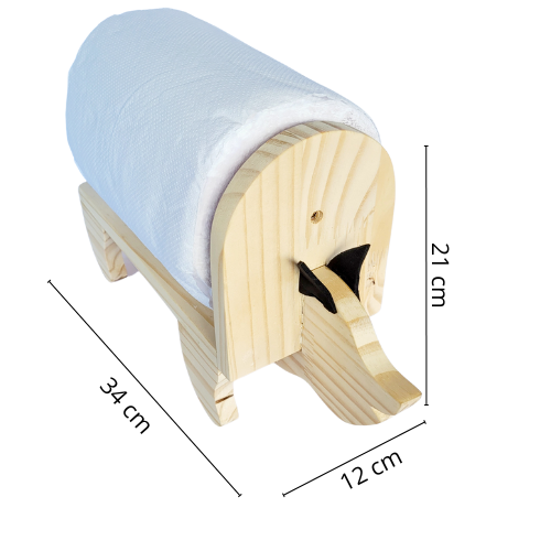 Porta papel toalha em formato de porco
