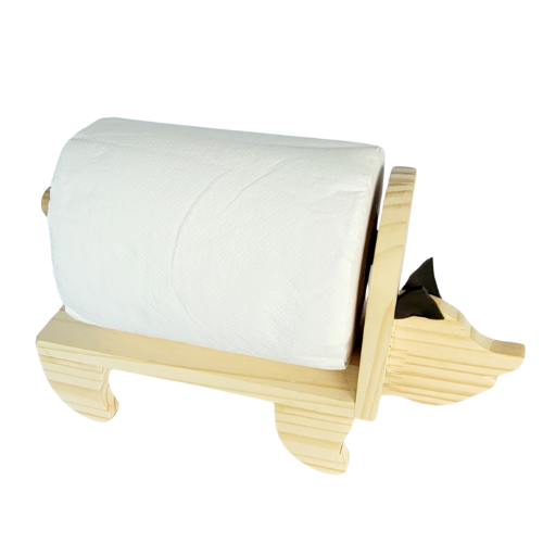 Porta papel toalha em formato de porco